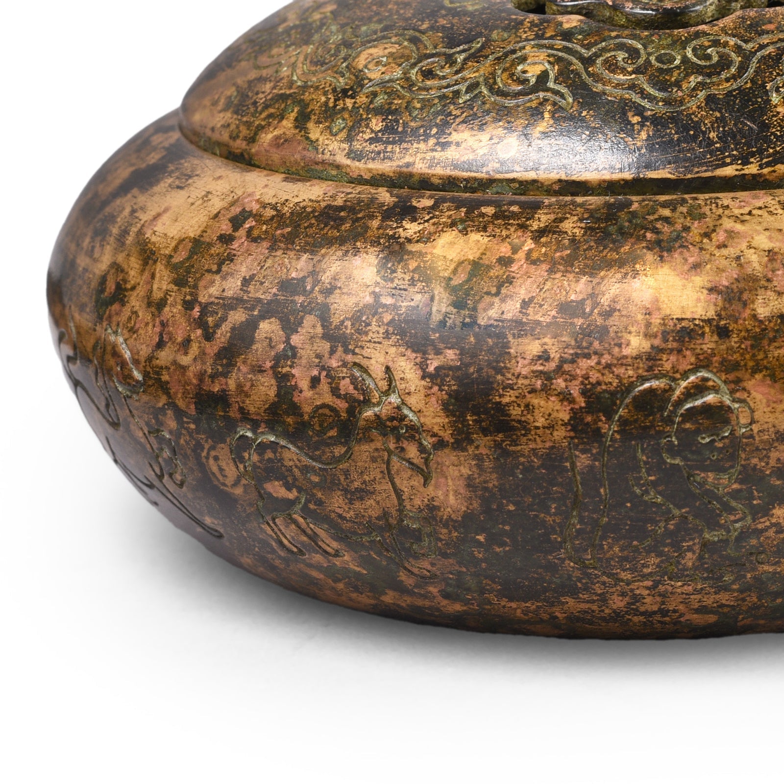 Bronze Incense Burner With Zodiac Engravings