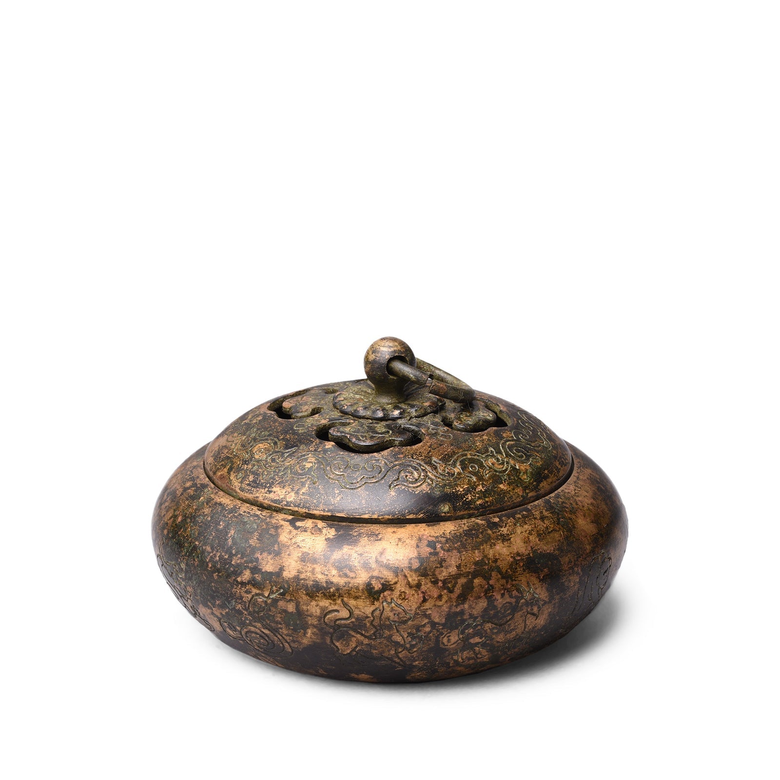 Bronze Incense Burner With Zodiac Engravings