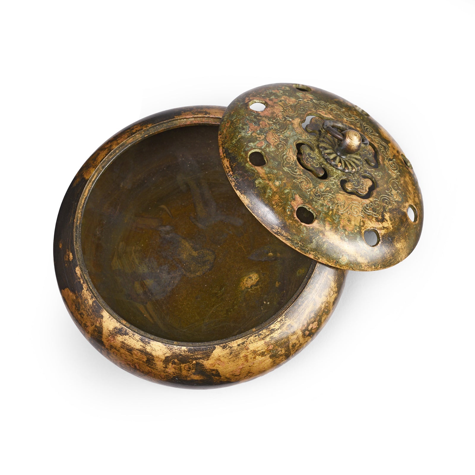 Bronze Incense Burner With Lid