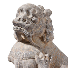 Pair Of Carved Stone Guardian Lions