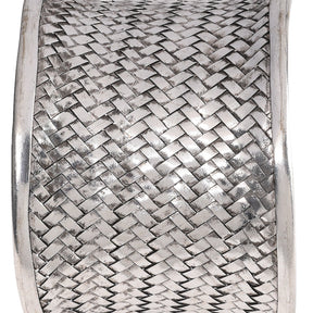 Miao White Metal Cuff - Woven