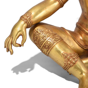 Gilt Brass Statue Of Indra