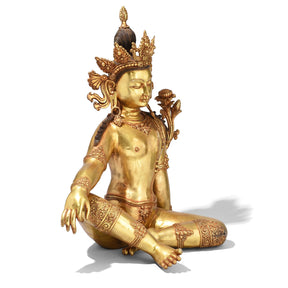 Gilt Brass Statue Of Indra