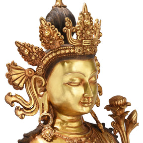 Gilt Brass Statue Of Indra
