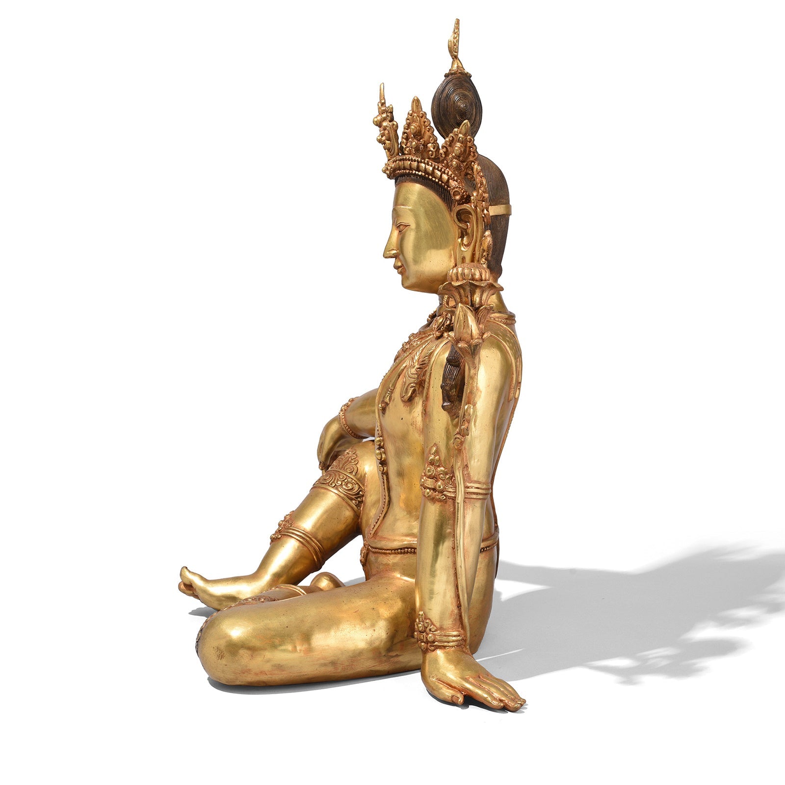 Gilt Brass Statue Of Indra