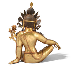 Gilt Brass Statue Of Indra