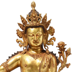 Gilt Brass Statue Of Indra