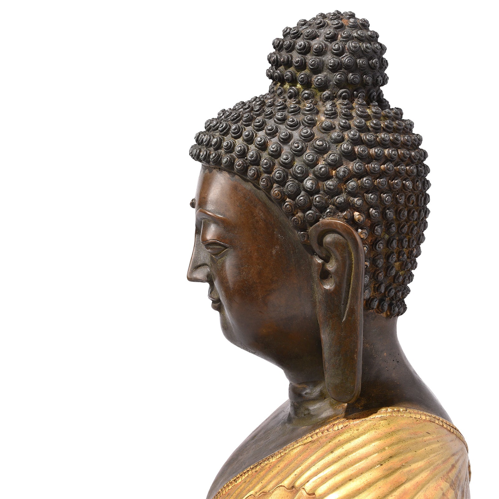 Gilded Statue Of Buddha - Dhyana Mudra