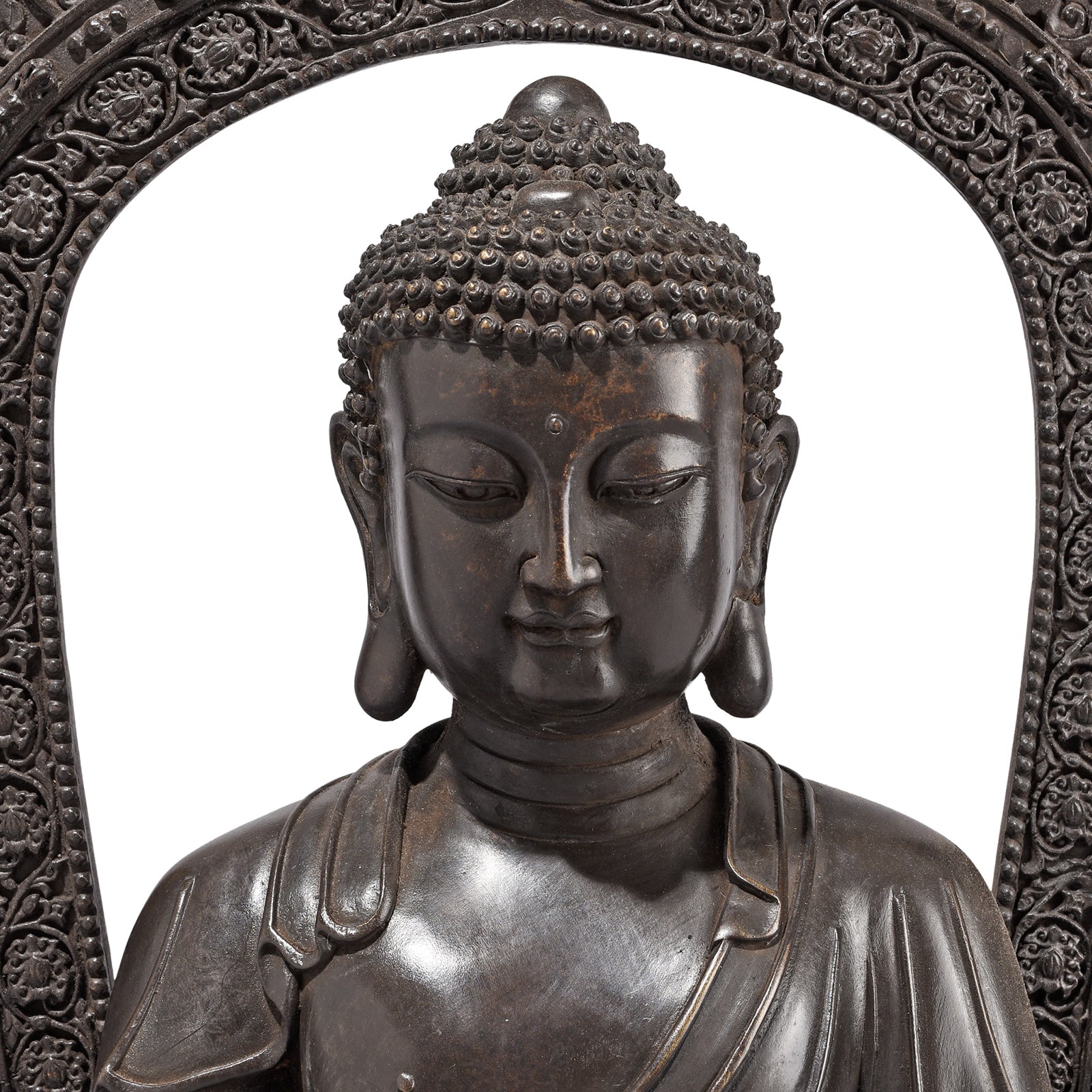 Bronze Sitting Buddha Statue - Bhumisparsha Mudra