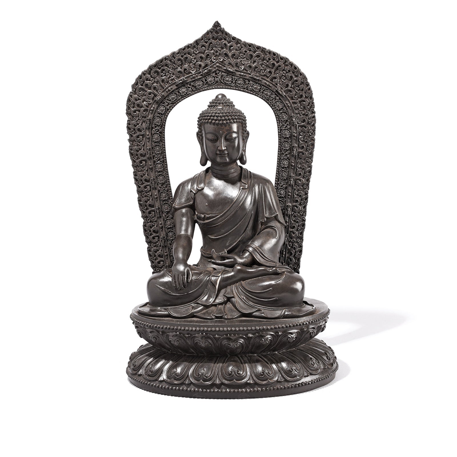 Bronze Sitting Buddha Statue - Bhumisparsha Mudra