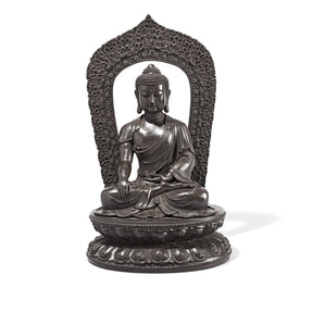 Bronze Sitting Buddha Statue - Bhumisparsha Mudra