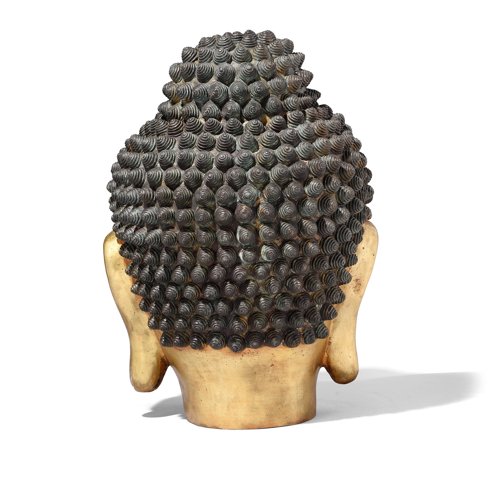 Gilded Brass Head of Lord Buddha