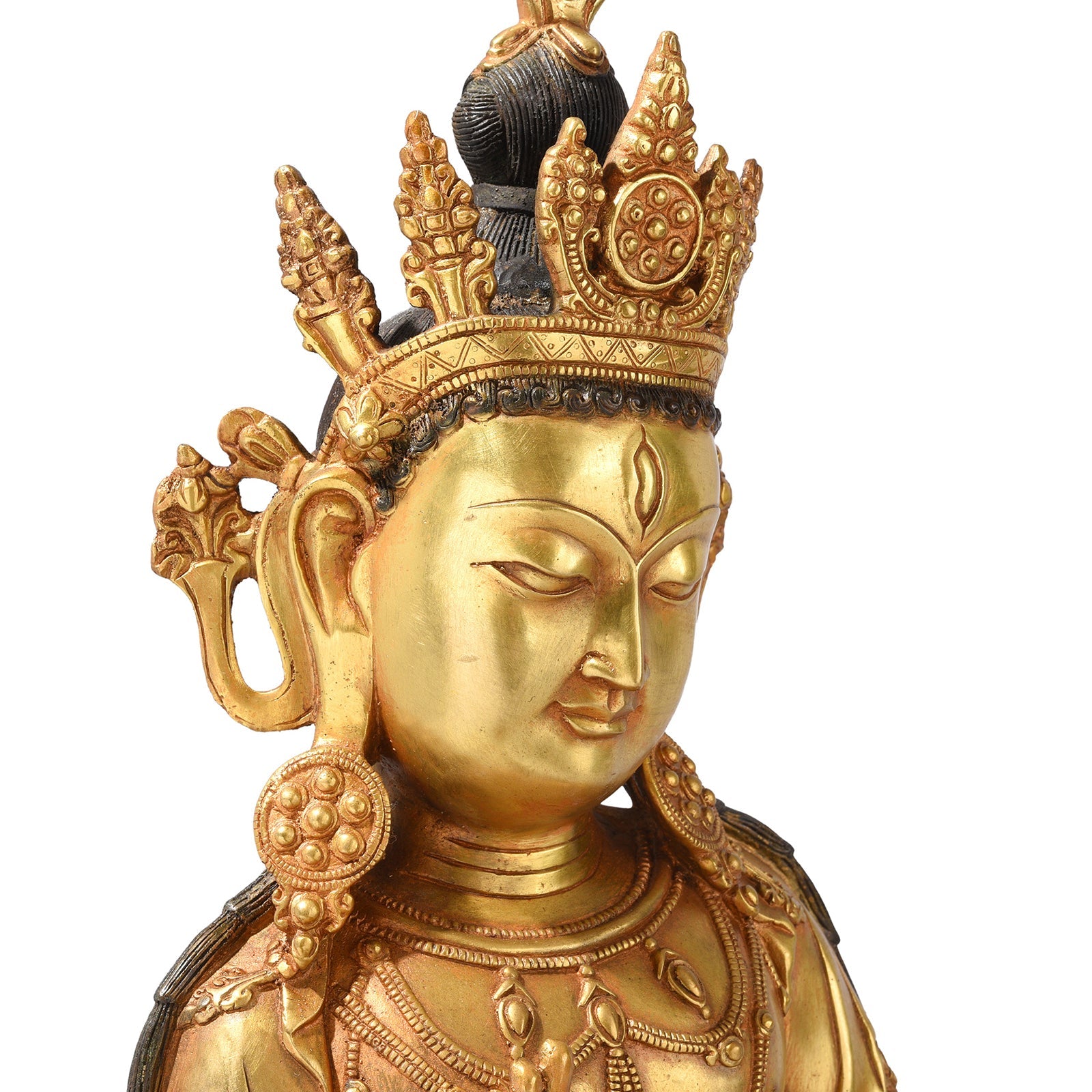 Gilt Brass Statue Of Amitāyus