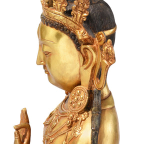 Gilt Brass Statue Of Amitāyus