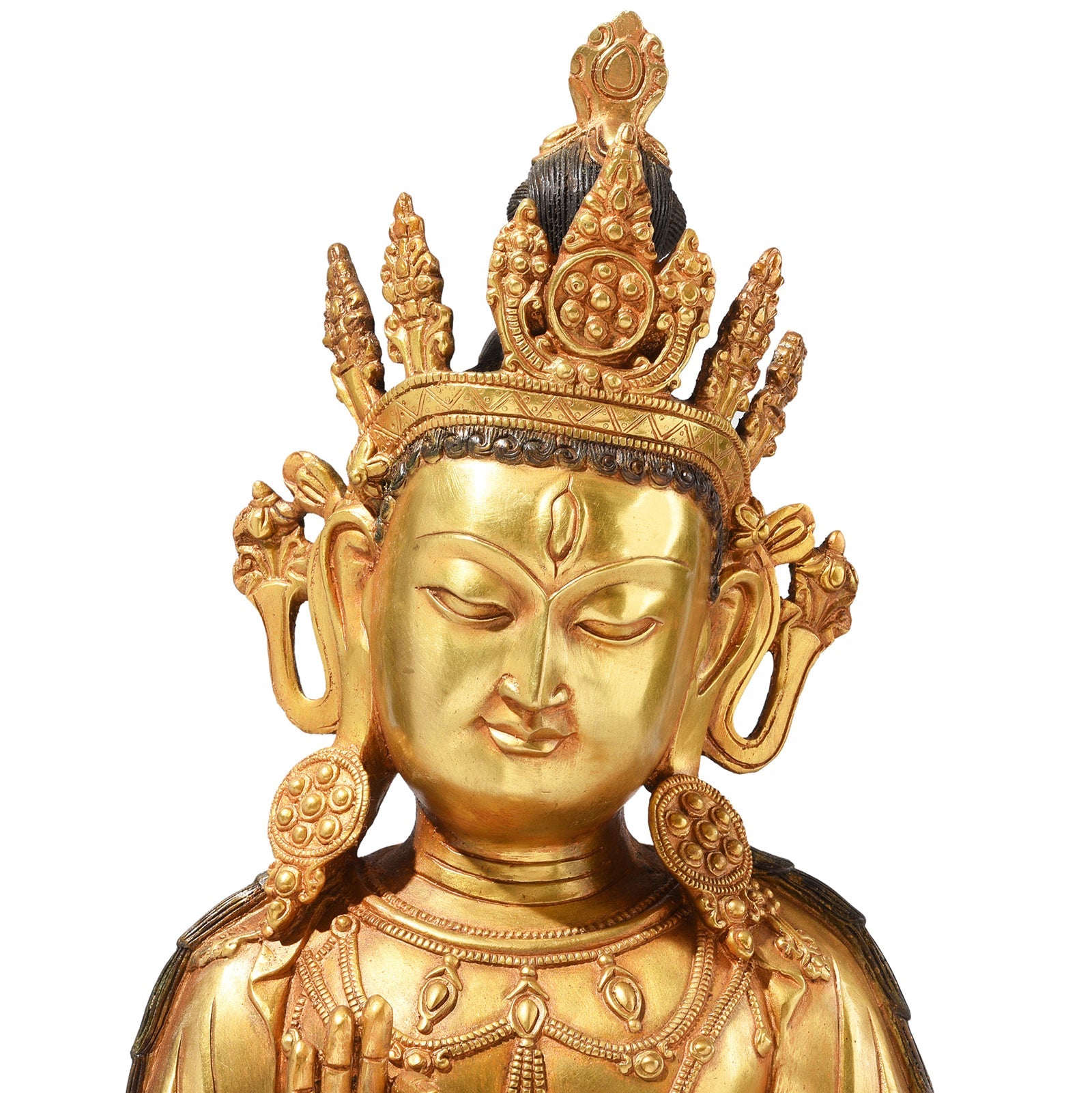 Gilt Brass Statue Of Amitāyus