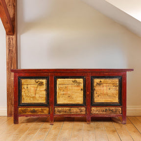 Painted Sideboard From Qinghai - 19th Century
