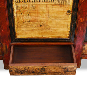 Painted Sideboard From Qinghai - 19th Century