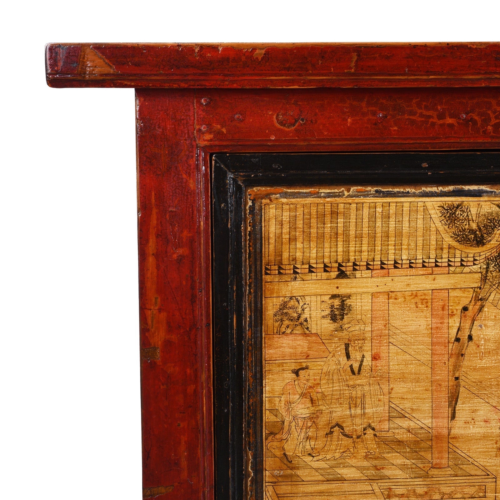 Painted Sideboard From Qinghai - 19th Century