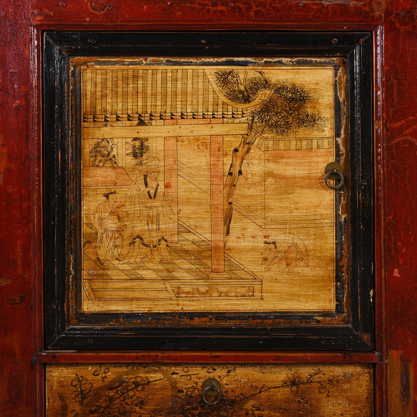 Painted Sideboard From Qinghai - 19th Century