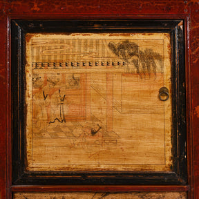 Painted Sideboard From Qinghai - 19th Century