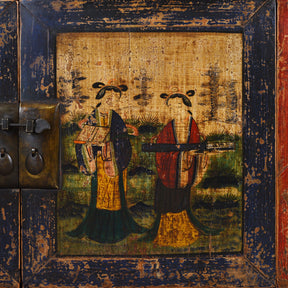 Painted Sideboard From Mongolia - 19th Century