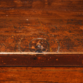 3 Door Painted Sideboard From Mongolia - 19th Century