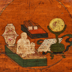 3 Door Painted Sideboard From Mongolia - 19th Century