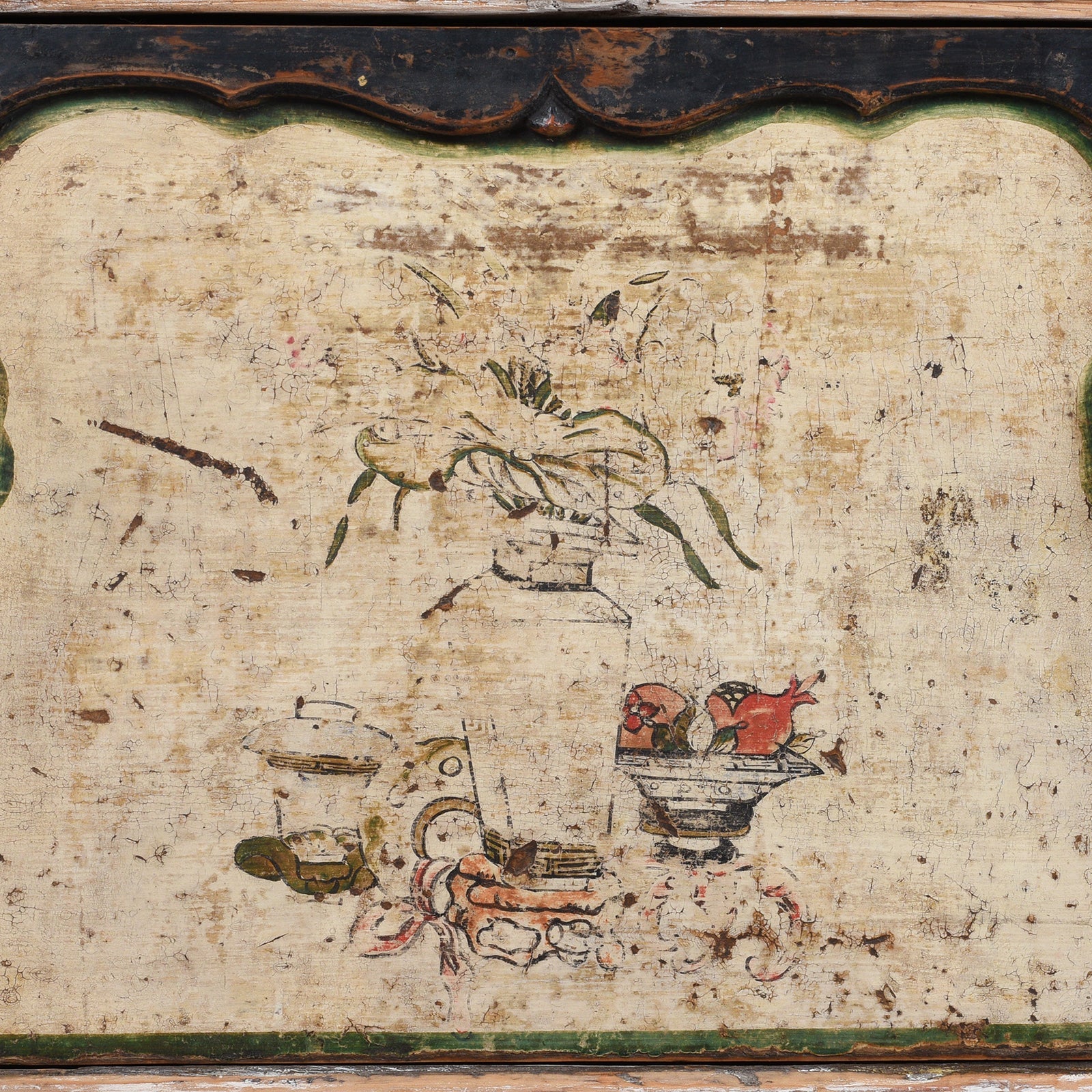 Painted Low Sideboard From Gansu, China - 19th Century