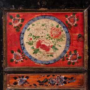 Painted Sideboard From Mongolia - 19th Century