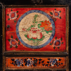 Painted Sideboard From Mongolia - 19th Century