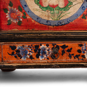 Painted Sideboard From Mongolia - 19th Century