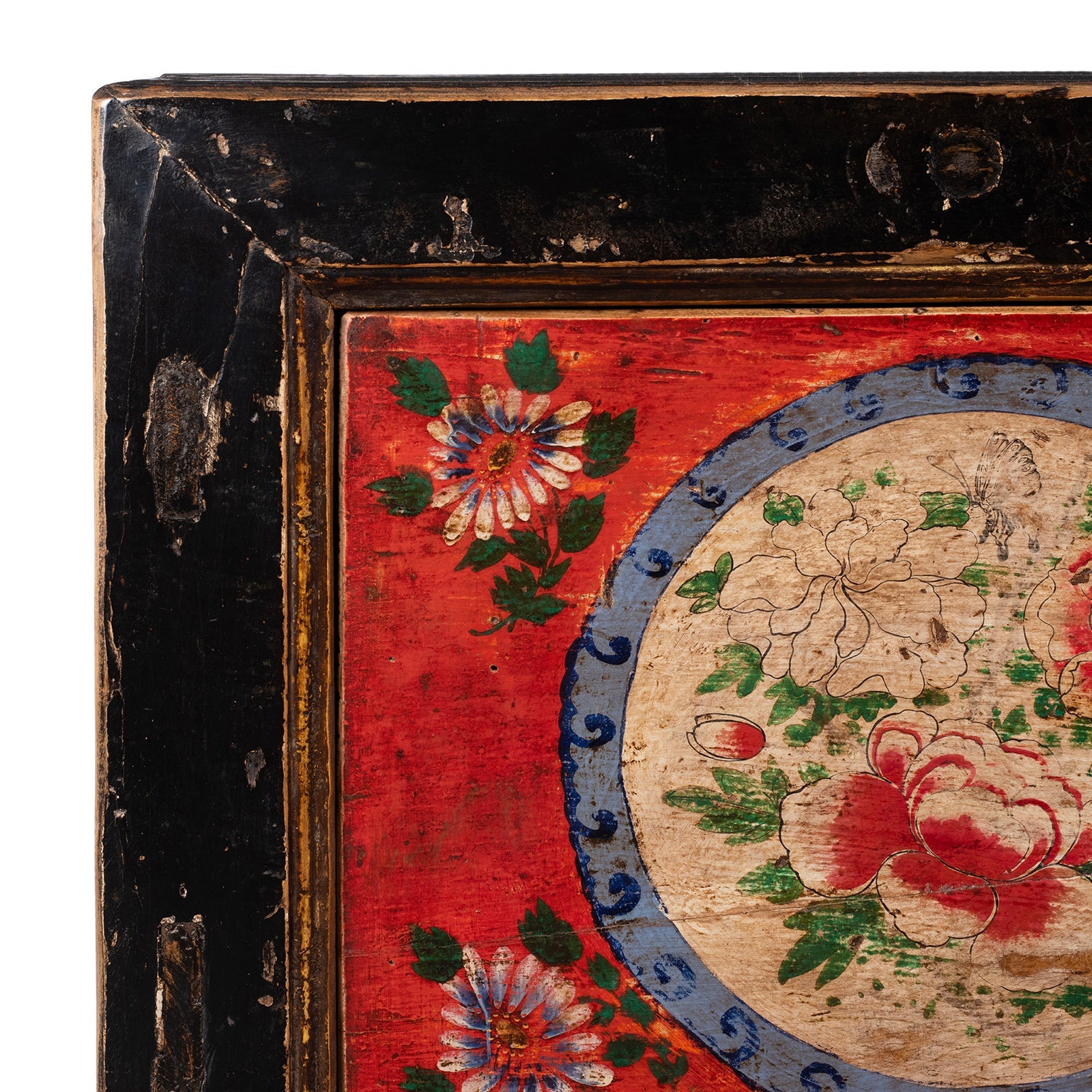 Painted Sideboard From Mongolia - 19th Century