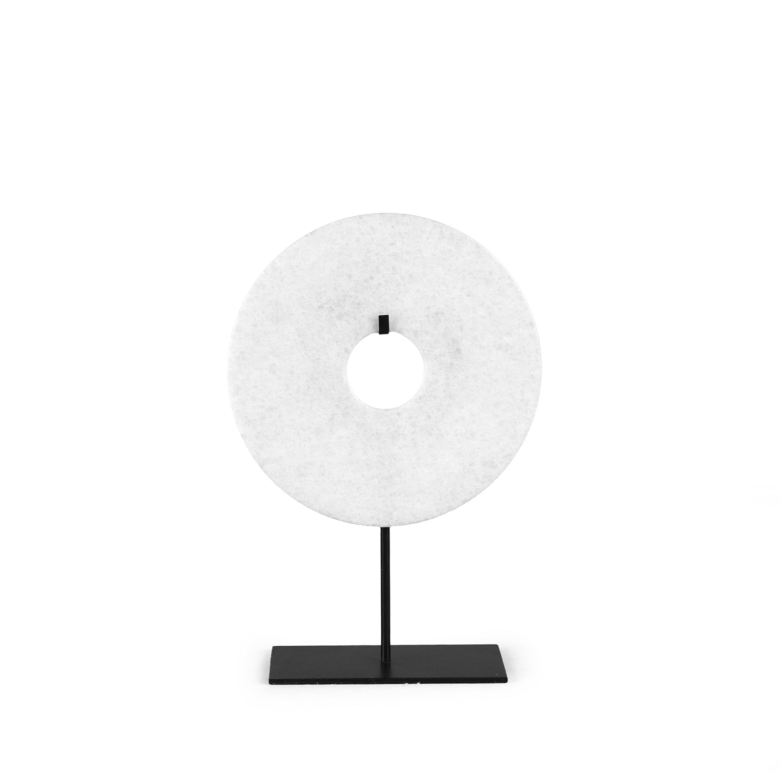 Polished Marble Bi on Iron Stand