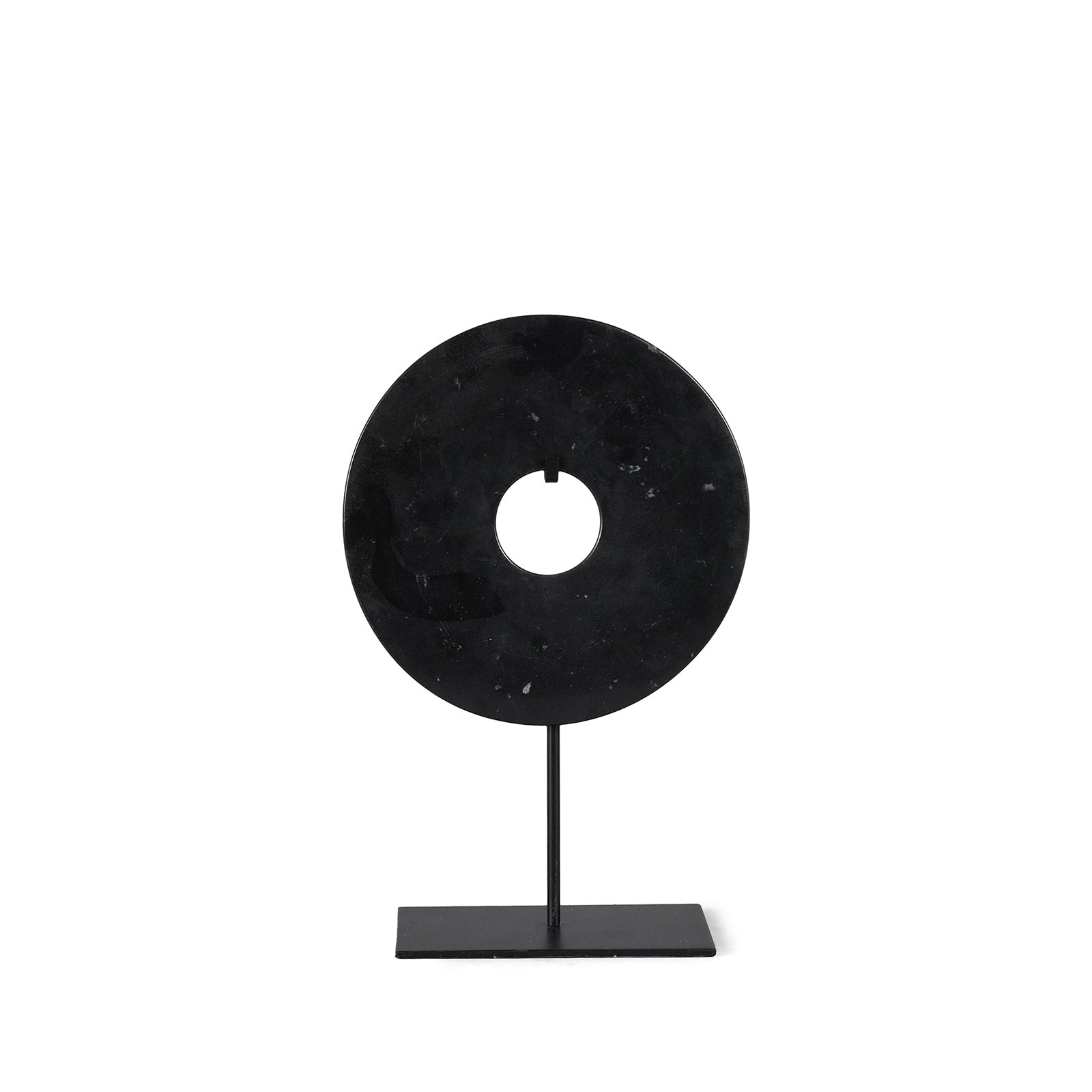 Polished Marble Bi on Iron Stand
