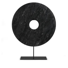 Polished Marble Bi on Iron Stand