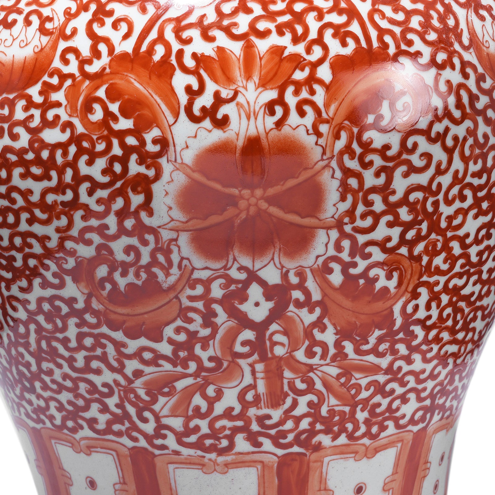 Kangxi Orange Porcelain Temple Jar