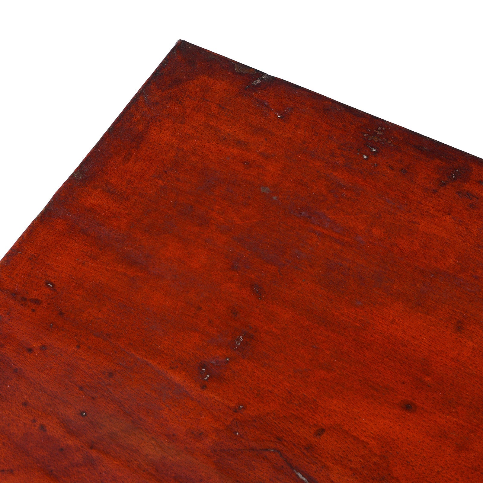 Tan Leather Trunk From Shanghai - Late 19thC