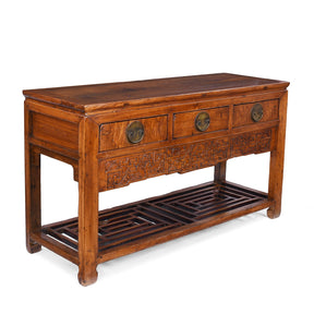 Tianjin Sideboard Made From Burr Camphor - 19th Century