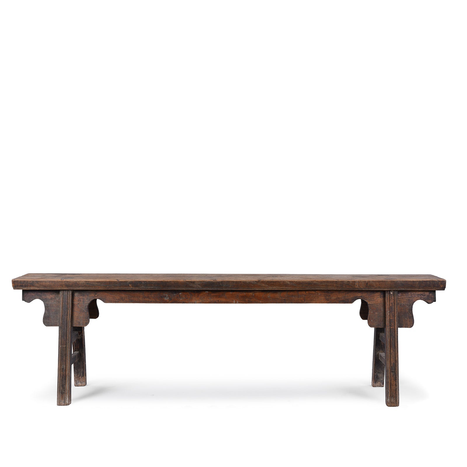 Walnut Bench From Shanxi - 19th Century