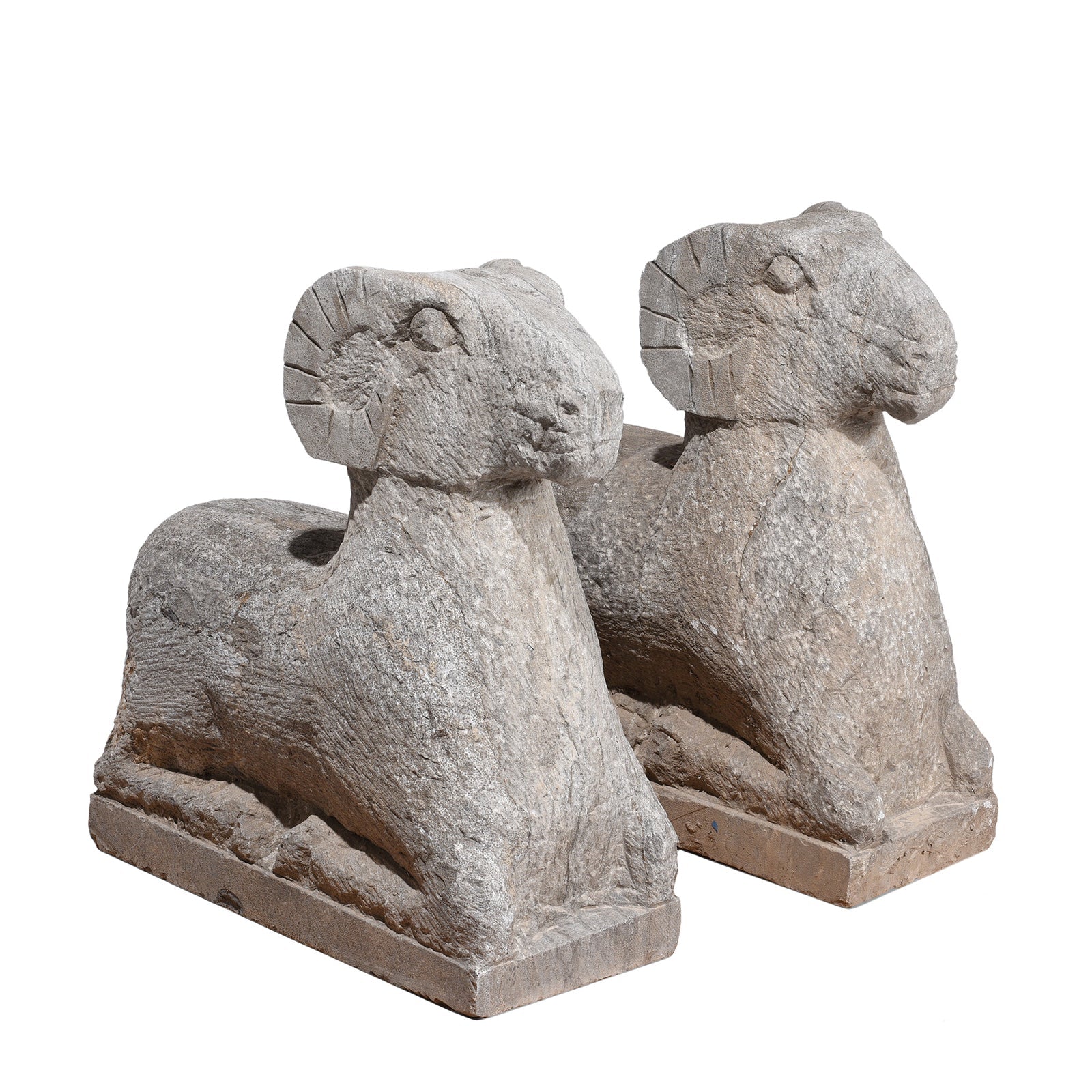 Hand Carved Granite Ram From Hebei Province
