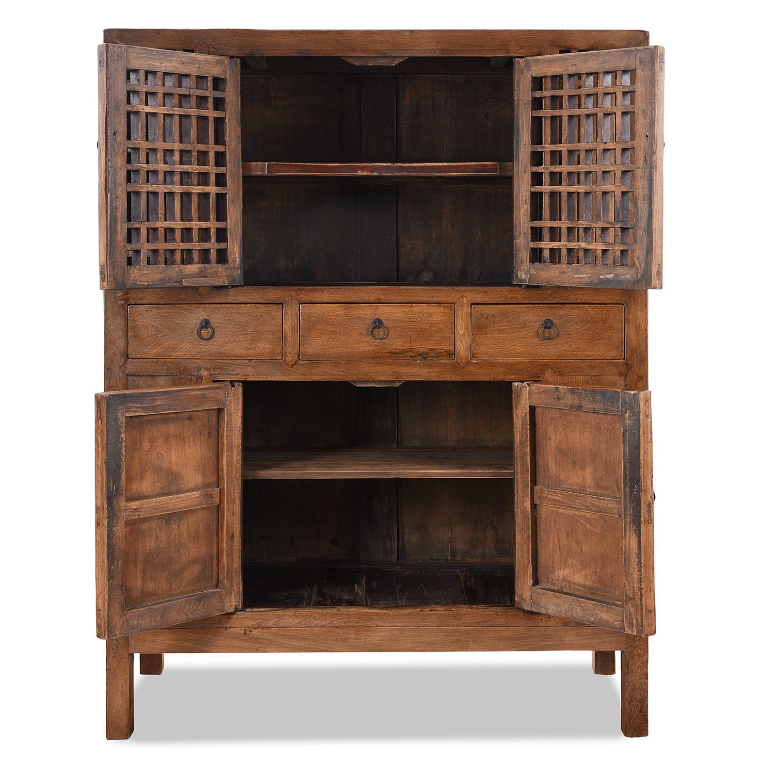 Elm Kitchen Cabinet From Hebei - 19th Century