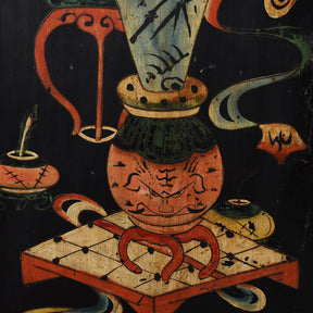 Black Lacquer Wedding Cabinet from Shanxi - 19th Century