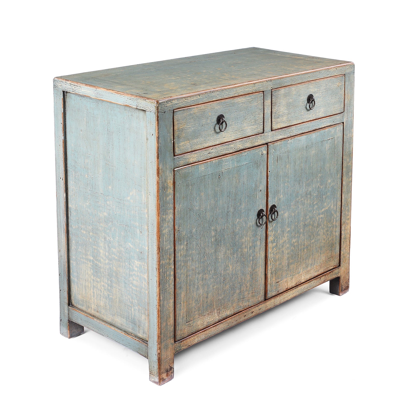 Chinese Blue Lacquer Side Cabinet