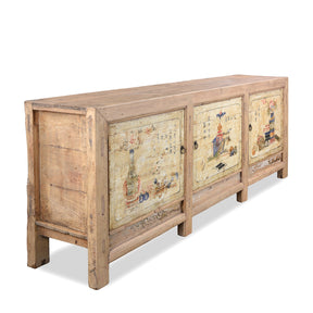 Pale Painted Sideboard From Shanxi - 19th Century