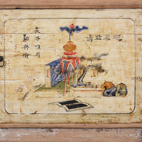 Pale Painted Sideboard From Shanxi - 19th Century