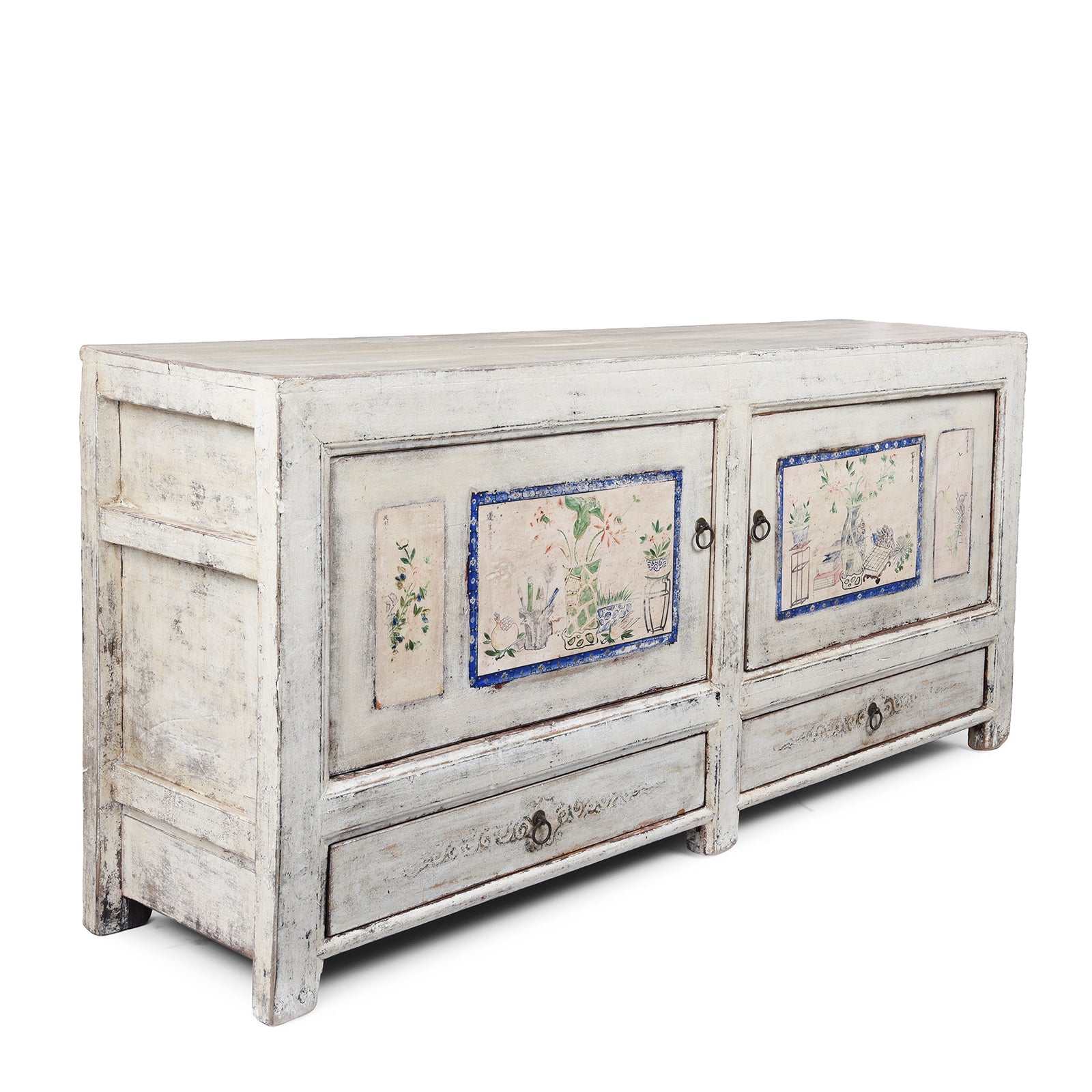 White Painted Sideboard From Mongolia - Ca 1920