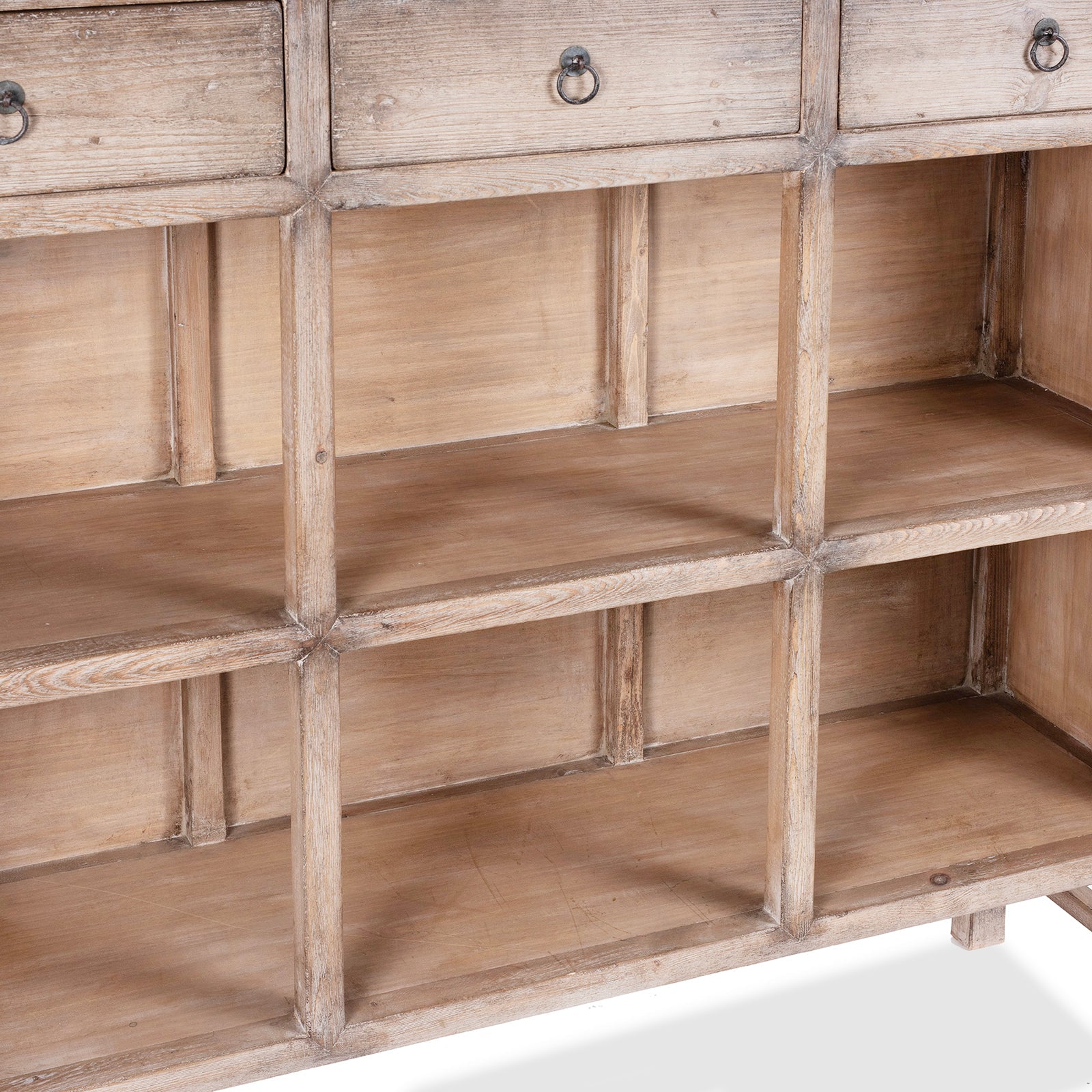 Bleached Shelving Unit Made From Old Pine