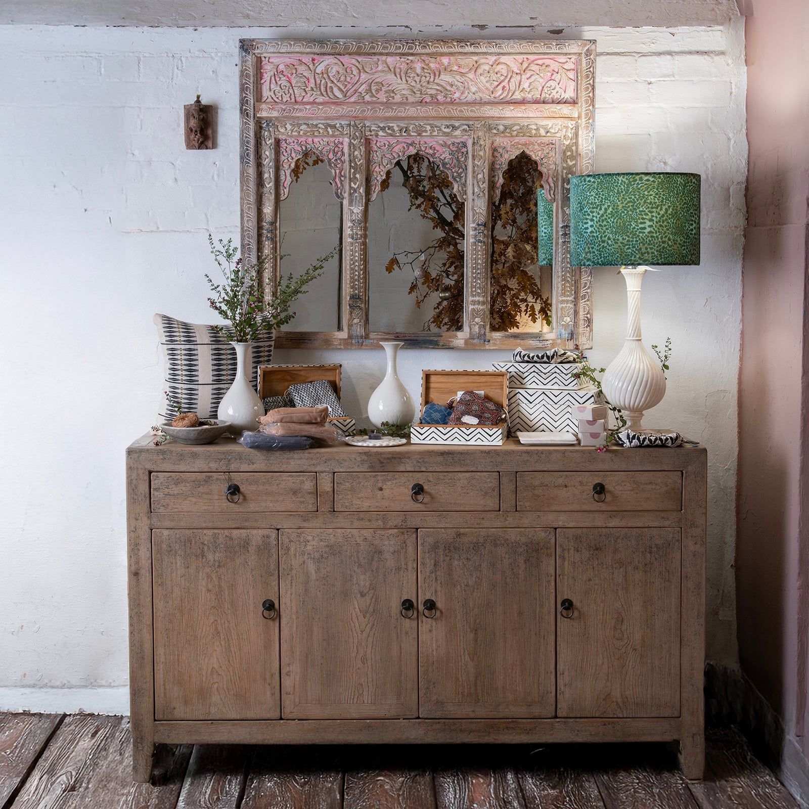 Vintage Bleached Dongbei Sideboard - Ca 1940