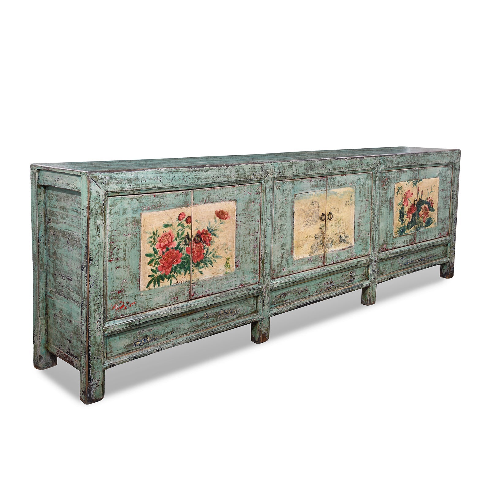 Vintage Mint Painted Sideboard From Shanxi – Circa 1930