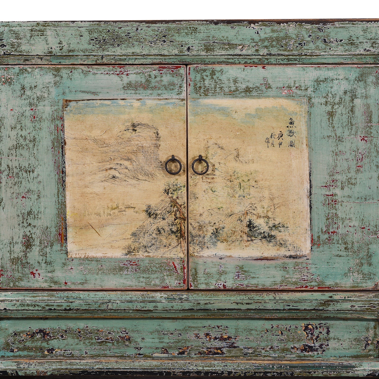 Vintage Mint Painted Sideboard From Shanxi – Circa 1930